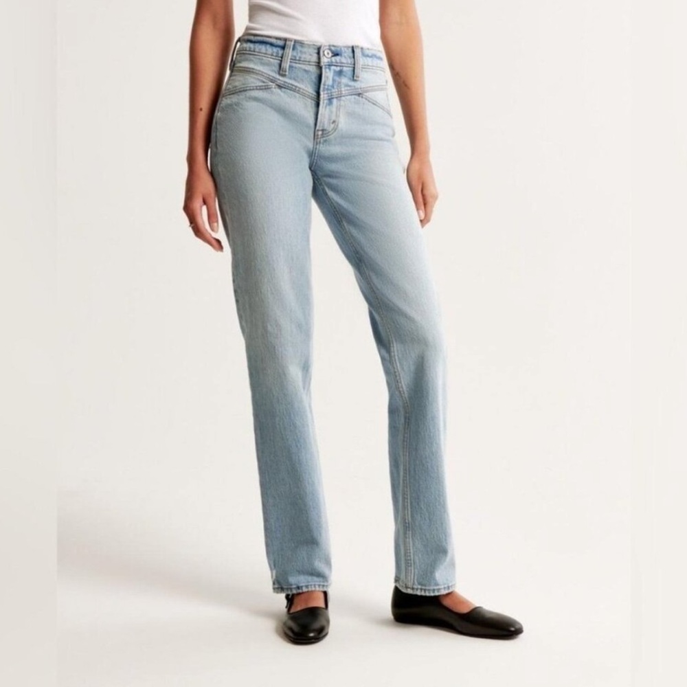 Abercrombie & Fitch Light Blue Straight Leg Jeans